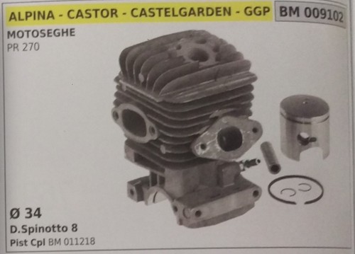 Cylinder and piston complete - cylinder,